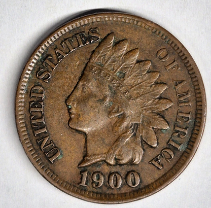 1900 Indian Head Cent Choice AU+ Features High Grade Coin Shown 1C
