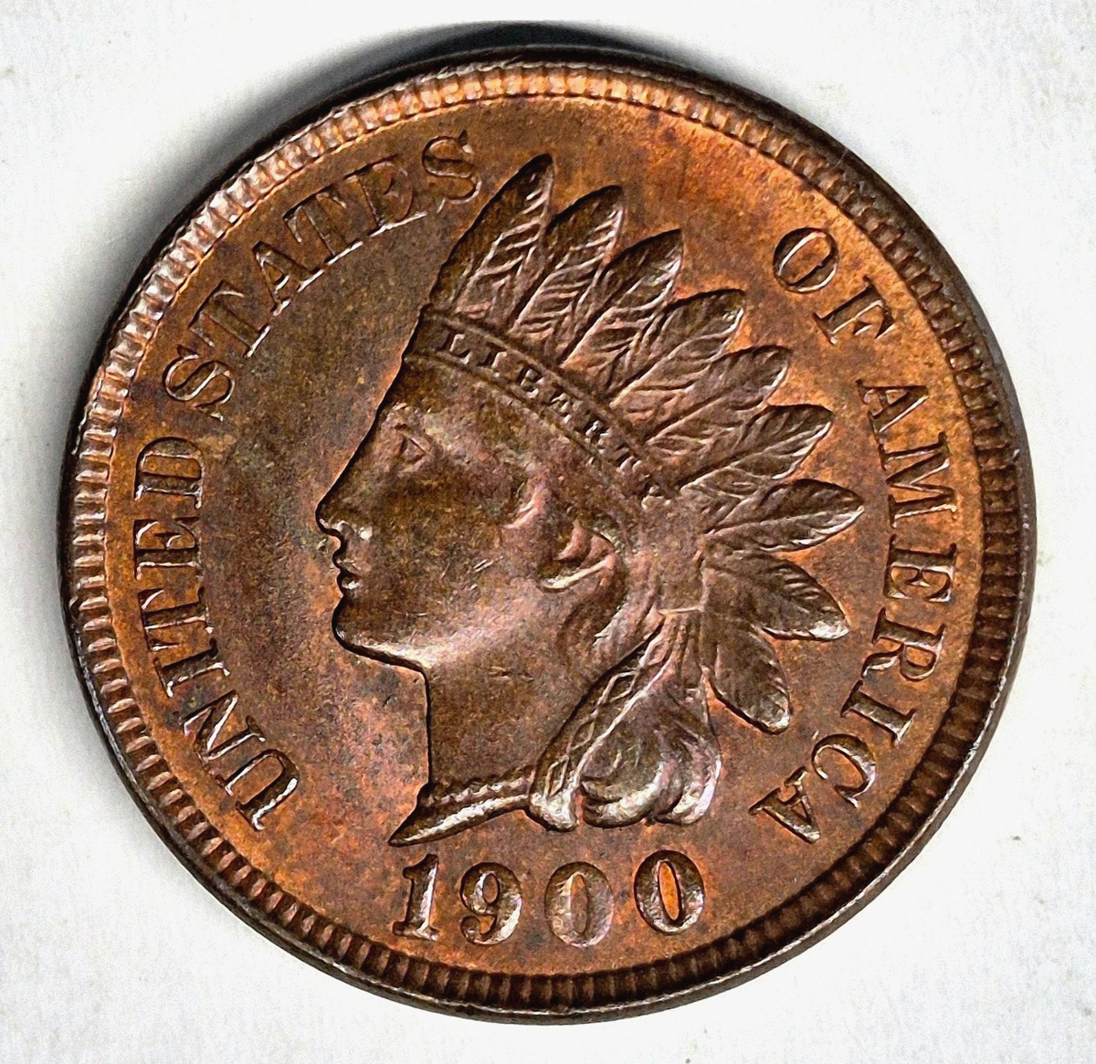 1900 Indian Head Cent Choice Crisp AU-MS Features High Grade Coin Shown 1C