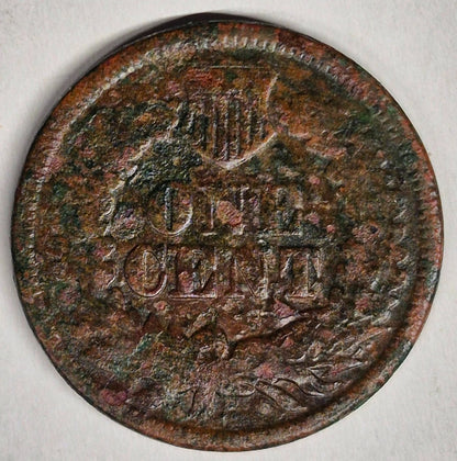 1865 Indian Head 1C AG or Less Features Corrosion 😎Reconditioner Challenge Coin