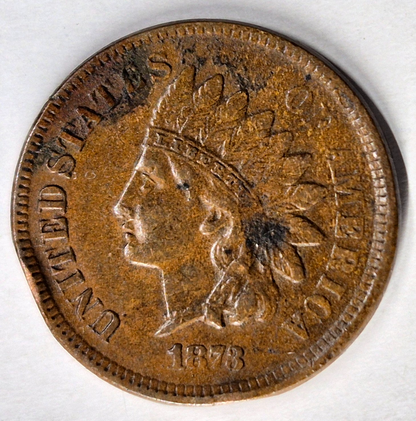 1873 Indian Head Cent Open "3" Choice AU-MS Features High Grade Coin Shown 1C