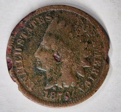 1870 Indian Head 1C Good Features Environmental 😎Reconditioner Challenge Coin