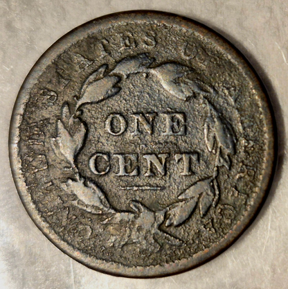 1838 Coronet Matron Head Large Cent Fine+ Features 1C Coin Shown
