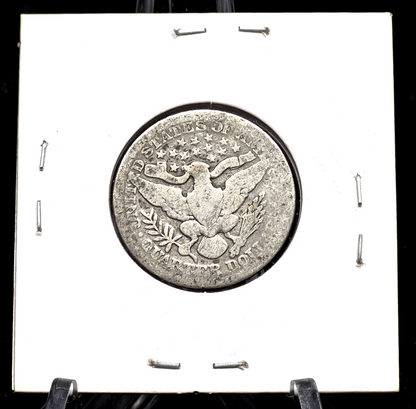 1901 Barber Silver Quarter 90% SILVER About Good or Less Condition 25C