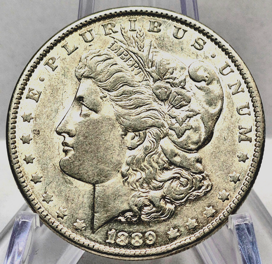 1889 Morgan $1 Dollar 90% Silver Clean Cheeks Crisp AU-MS Features $1