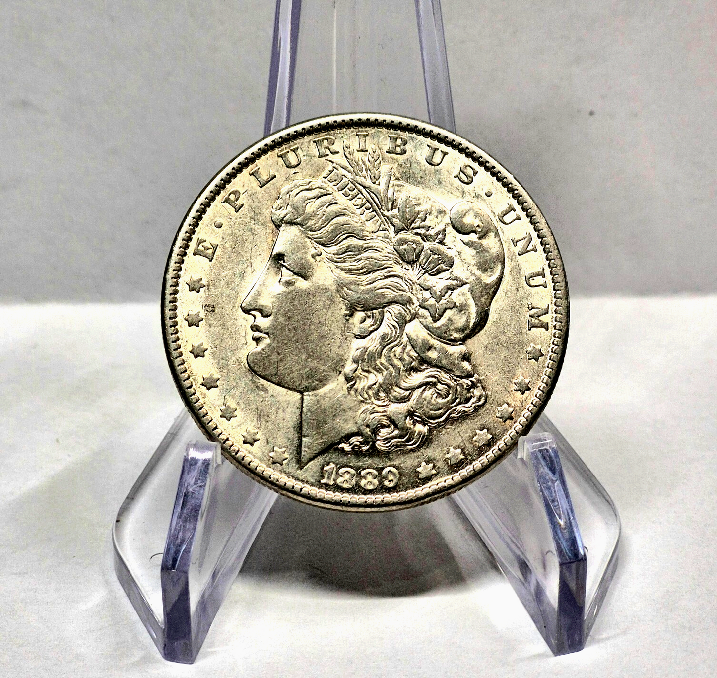 1889 Morgan $1 Dollar 90% Silver Clean Cheeks Crisp AU-MS Features $1