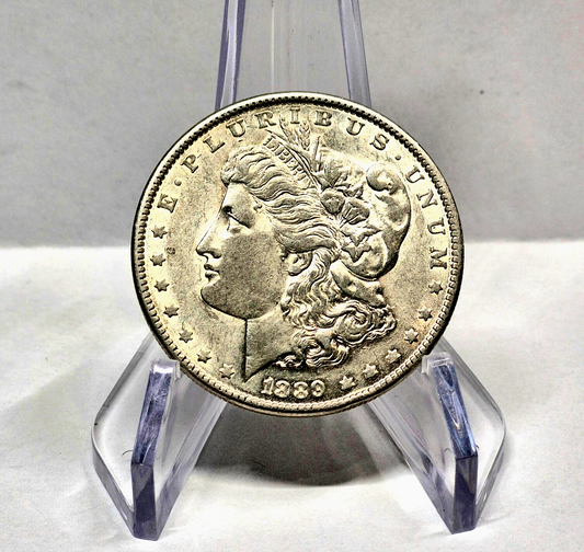 1889 Morgan $1 Dollar 90% Silver Clean Cheeks Crisp AU-MS Features $1