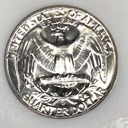 1961-D 90% Silver Washington Quarter NGC MS 65 Highly Collectable Vintage Slab