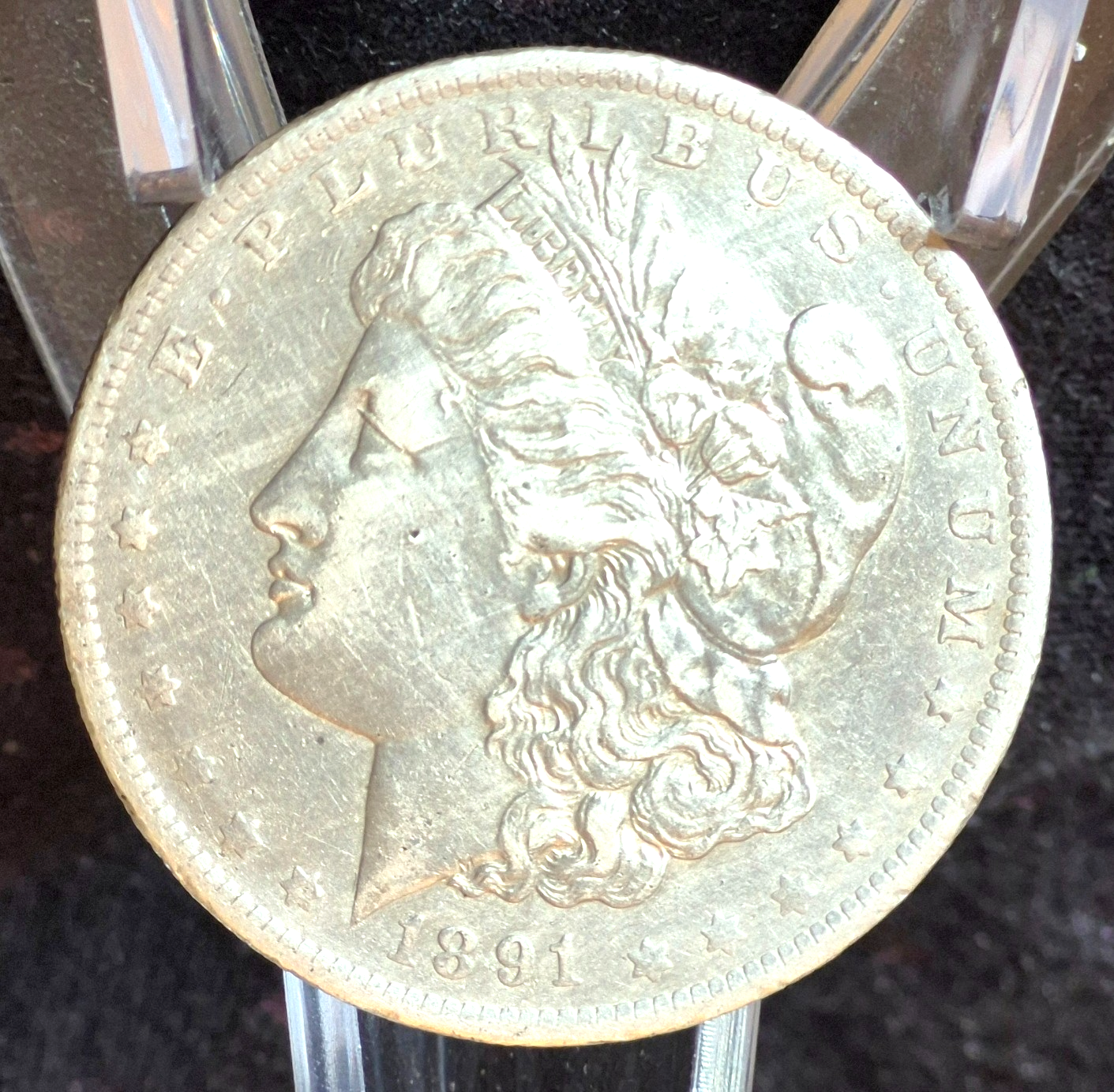 1891-O Morgan Dollar XF-AU Circulated Features 90% Silver $1 US Coin Harder Date