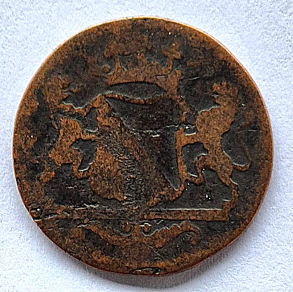 1790 DOUBLE DUIT VOC Netherlands -Holland Dutch East India Company Colonial Coin