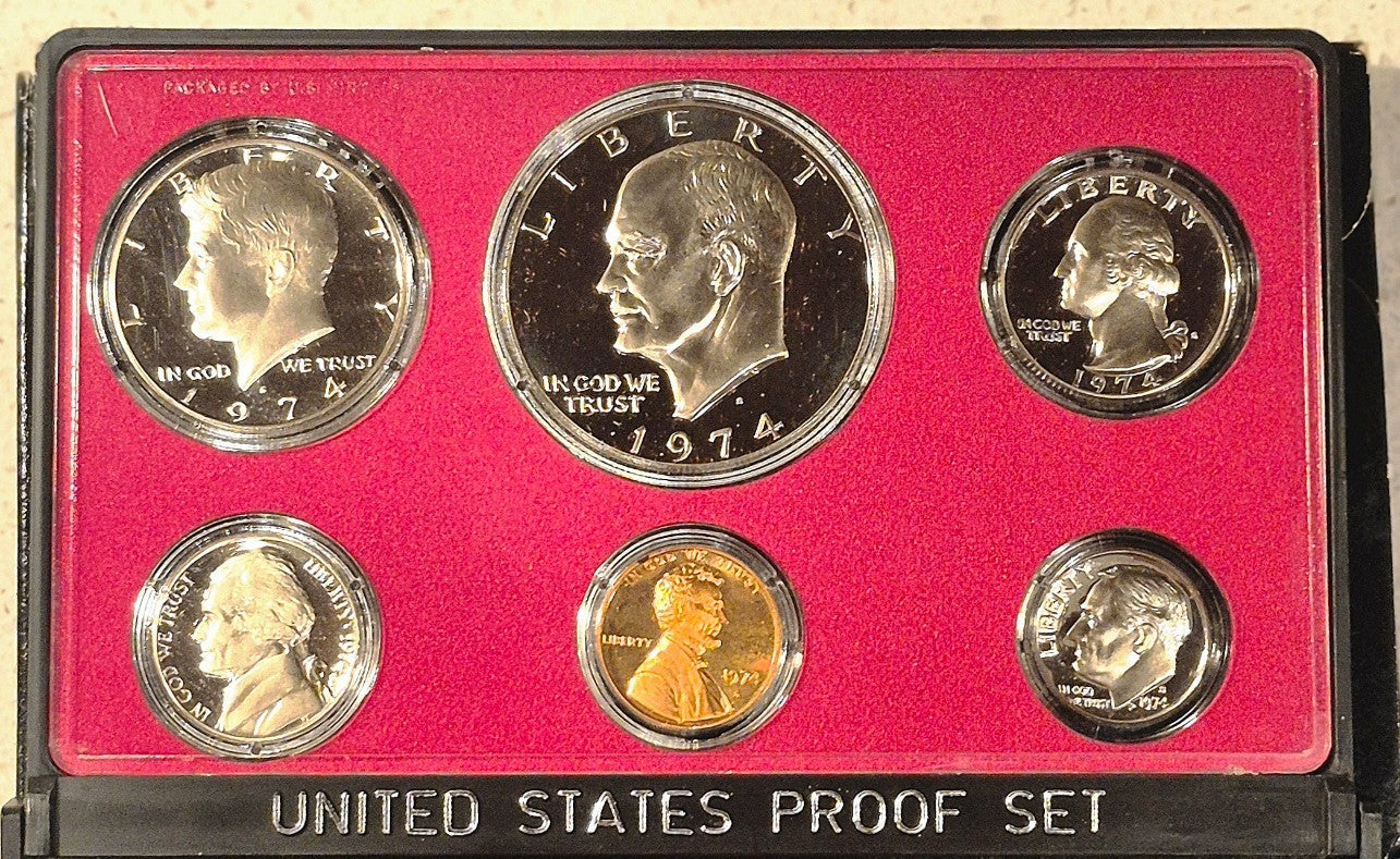 1974-S US Mint Proof Set 6 Coin Set OGP Original Government Packaging