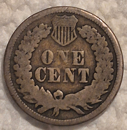 1862 Indian Head Small Cent Collector Fine+ Features 1C Penny