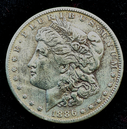 1886-O Morgan Silver Dollar Strong AU Features Harder Date 90% Silver $1