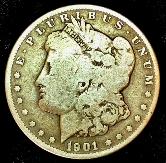 1901-S MORGAN DOLLAR-LOWER MINTAGE PREMIUM KEY DATE- VG FEATURES 90% SILVER $1