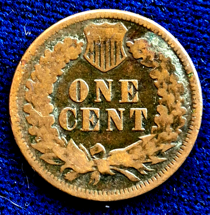 1875 Indian Head Cent Choice Very Good VG Features Harder Date