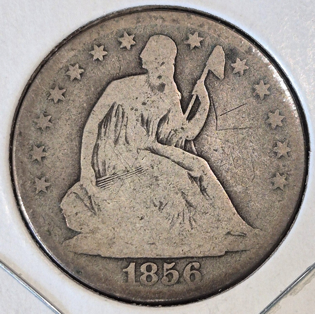 1856-O Seated Liberty Half Dollar Very Good Features 90% Silver Coin Shown 50C
