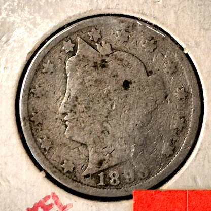Lot of 3 Nickel Coins 1893 Liberty (AG) 1935 Buffalo (F) & 1944D (VG) 35% Silver