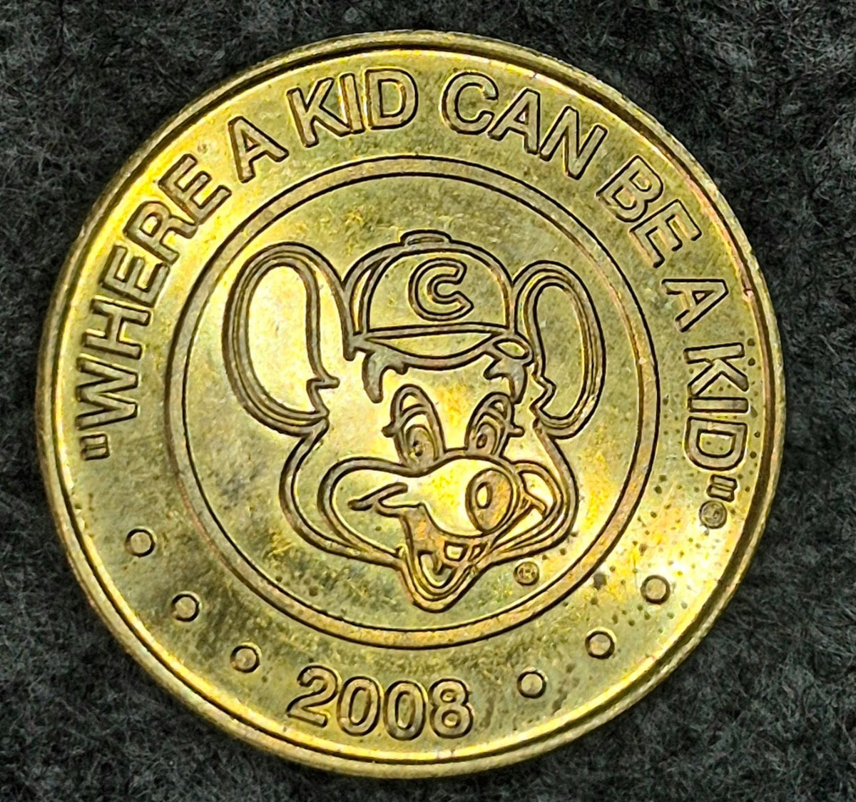 2008 Chuck E. Cheese Token, Collectable Discontinued Type 4 1995-2012 Coin Shown