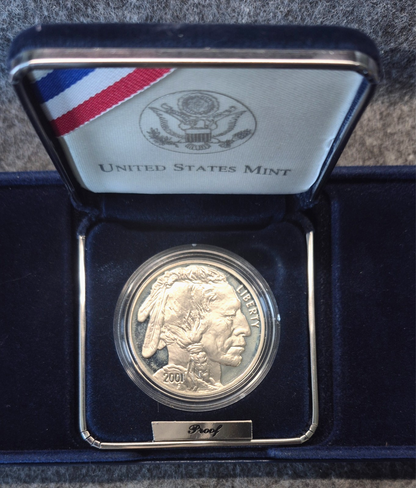 2001-P American Buffalo Commemorative 90% Silver Dollar Proof Coin OGP COA Limit