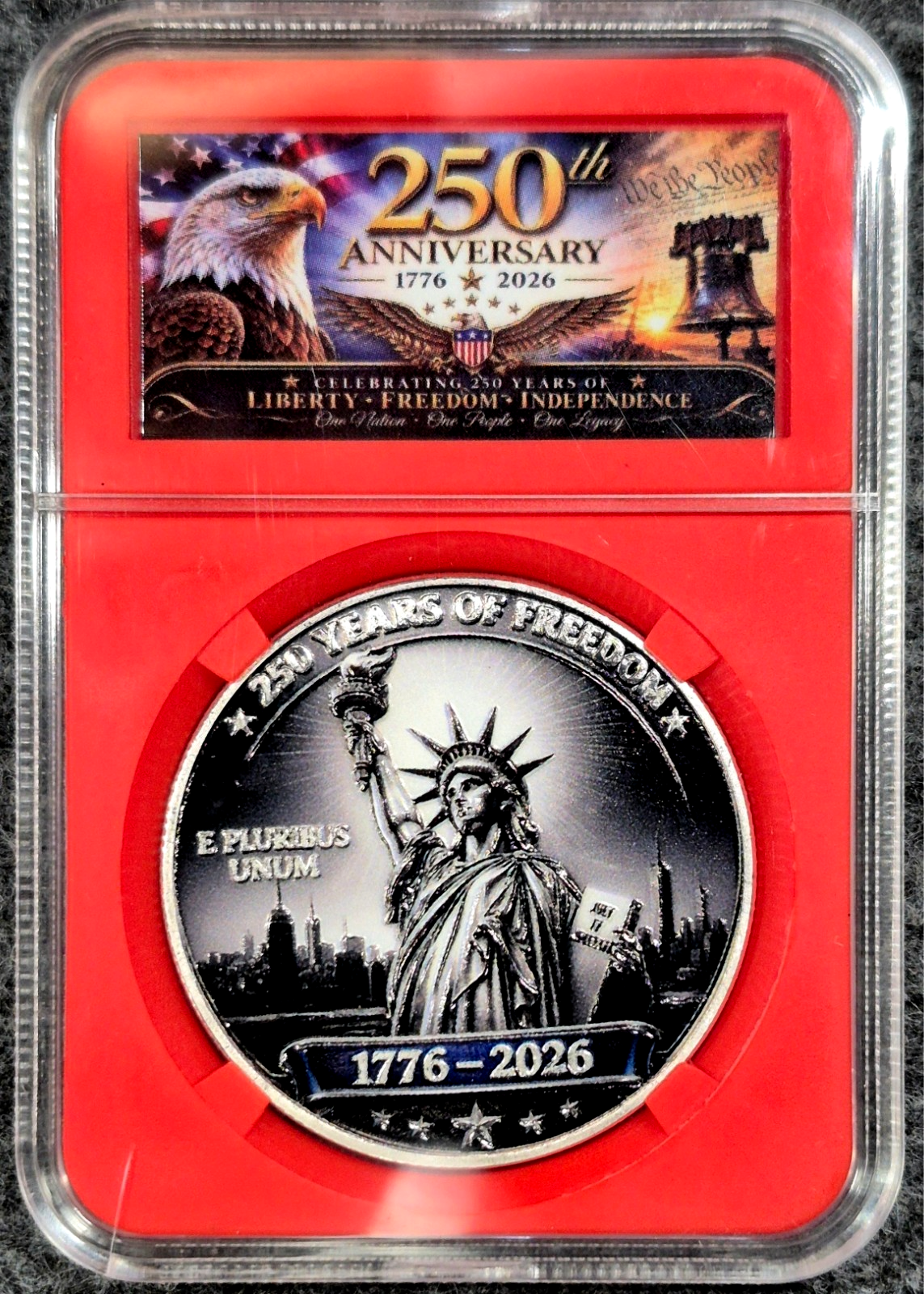 USA 250 Years Freedom Coin 1776-2026 Eagle Liberty Patriotic Commemorative Gift