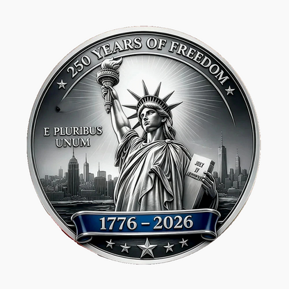 USA 250 Years Freedom Coin 1776-2026 Eagle Liberty Patriotic Commemorative Gift