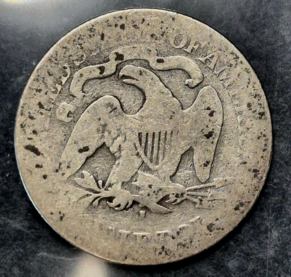 1876-S,  Seated Liberty Half Dollar 50C Ungraded 90% Silver US Coin AG Features