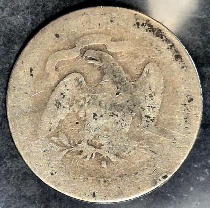 1877-S,  Seated Liberty Half Dollar 50C Ungraded 90% Silver US Coin AG Features
