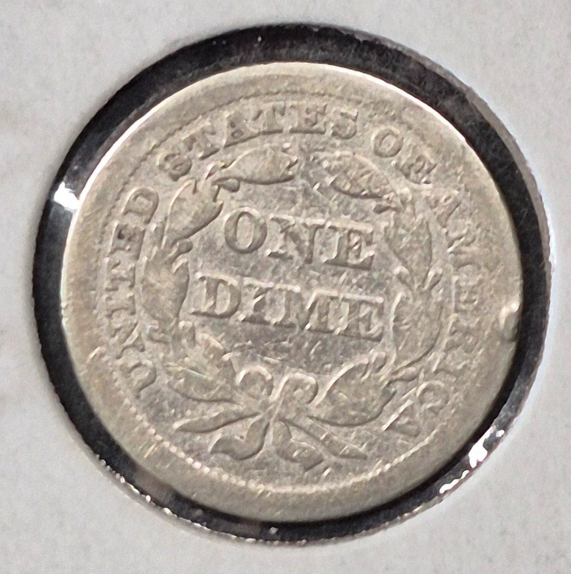 Lot of 7 Seated Liberty Dimes 1841, 42, 57, 71, 72, 74, 75, 35 yrs/4 Types AG-F