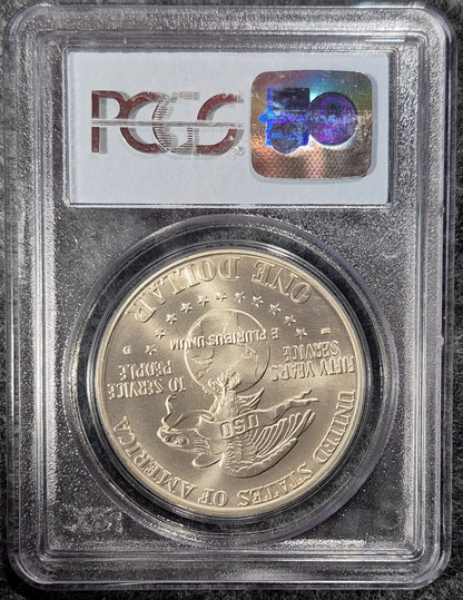 1991-D Vintage Extra Eye Appeal Toning PCGS MS 69 (USO) Silver 1$ Comm Coin