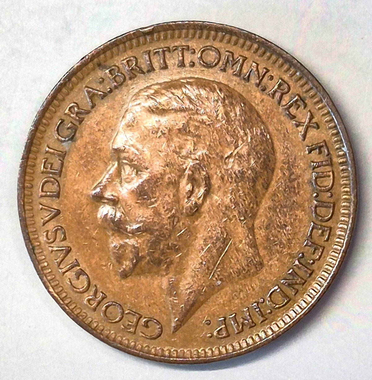 1931 Great Britain UK 1 Farthing, George V, AU Features Nice Toning!