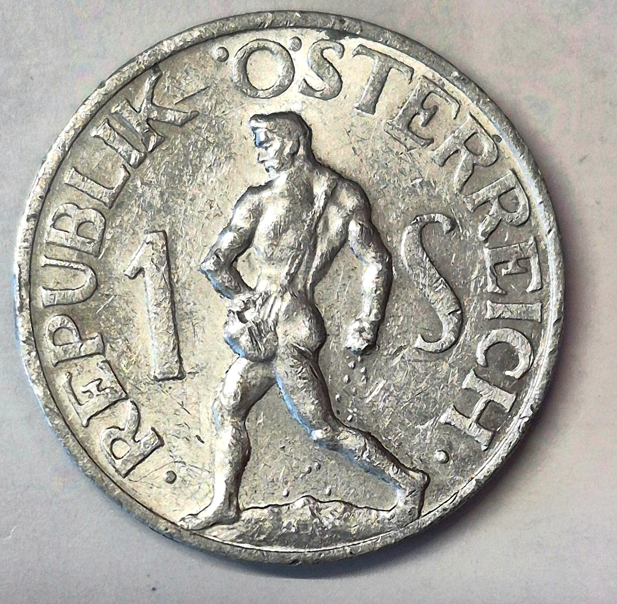 Austria 1 Schilling 1952 KM#2871 1 Shilling Dollar coin. Eagle. Seeder AU Traits