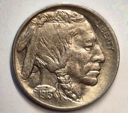 1913 BUFFALO NICKEL TYPE 1, AU+ TO MS FEATURES, EYE APPEAL, 1st YEAR /1st DESIGN