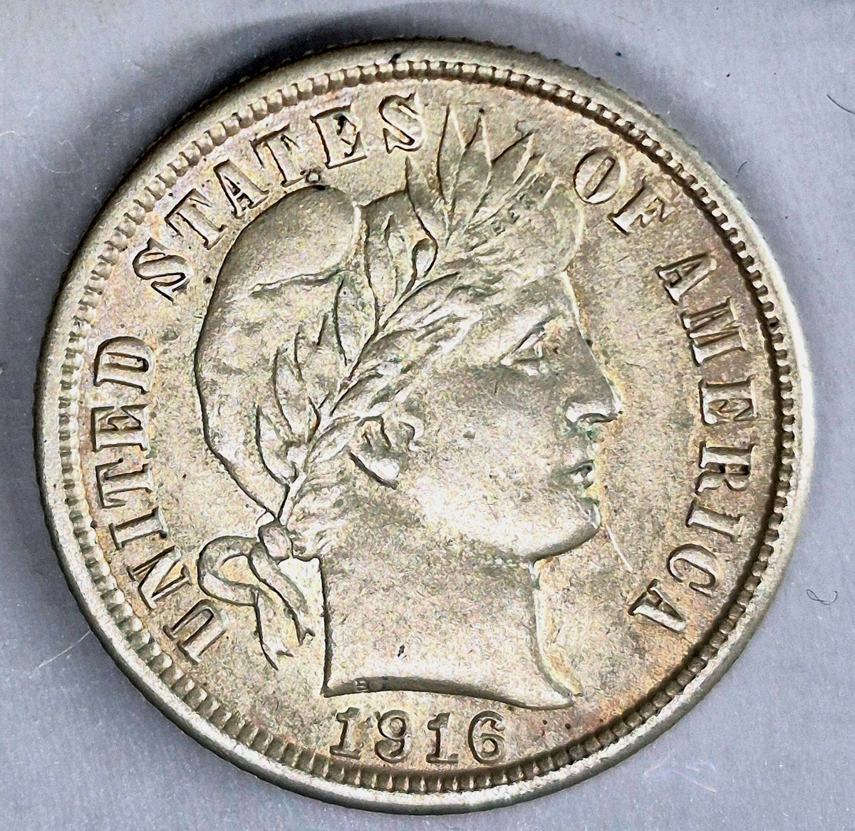 1916P Silver Barber Dime Strong AU+ Features 90% Silver KM-113 Coin Shown