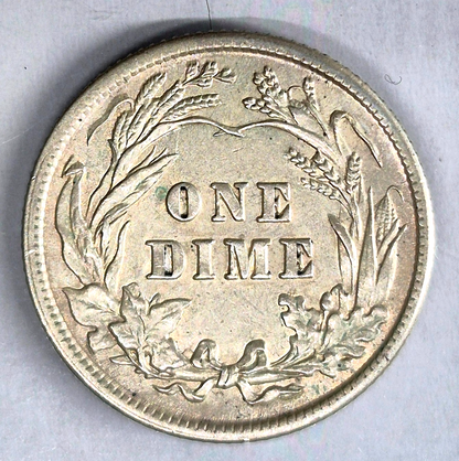 1916P Silver Barber Dime Strong AU+ Features 90% Silver KM-113 Coin Shown