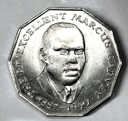 1989 Jamaica 50 Cents KM# 65 - Very Nice Uncirculated Collector Decagonal Coin