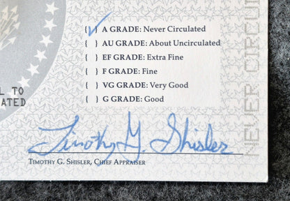2007 Thomas Jefferson Uncirculated Dollar With The Cetificate Of Official Asset.