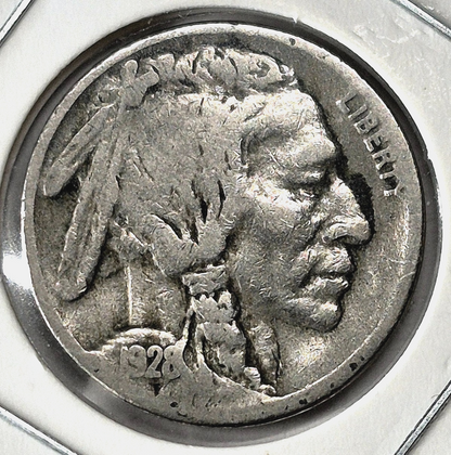 1928-S  Buffalo Nickel Sharp VF-XF Features Partial Horn Earlier Date 5C