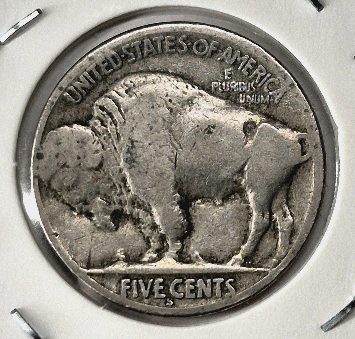 1928-S  Buffalo Nickel Sharp VF-XF Features Partial Horn Earlier Date 5C