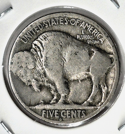 1928-S  Buffalo Nickel Sharp VF-XF Features Partial Horn Earlier Date 5C