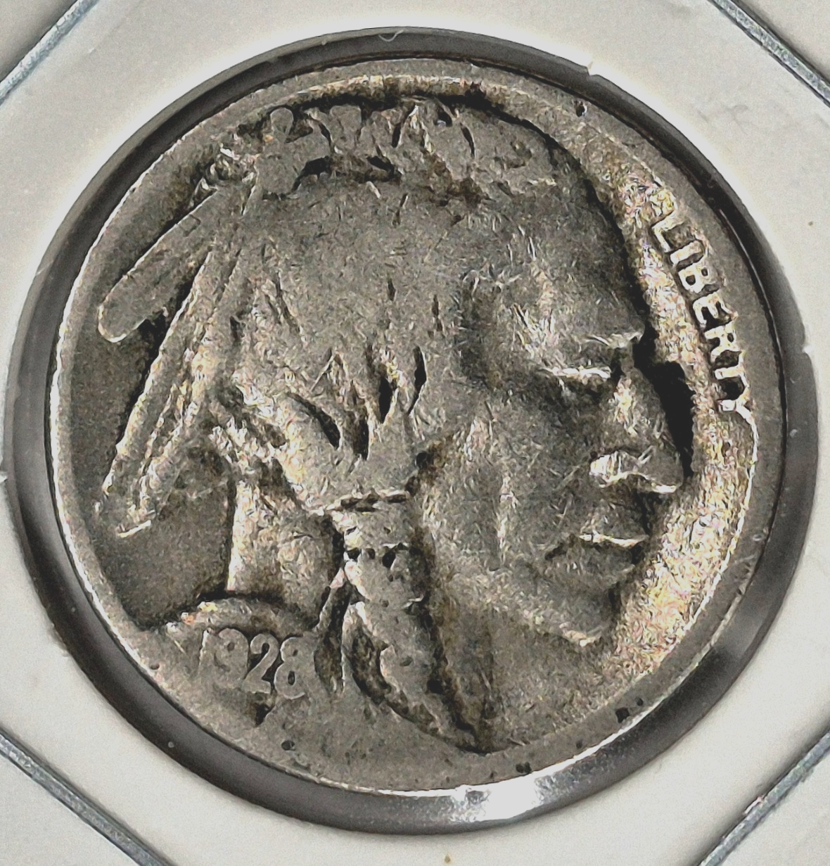 1928-S  Buffalo Nickel Sharp VF-XF Features Partial Horn Earlier Date 5C