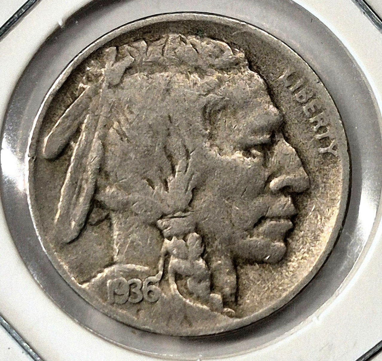 1936-D Buffalo Nickel Sharp VF-XF Features Partial Horn Earlier Date 5C