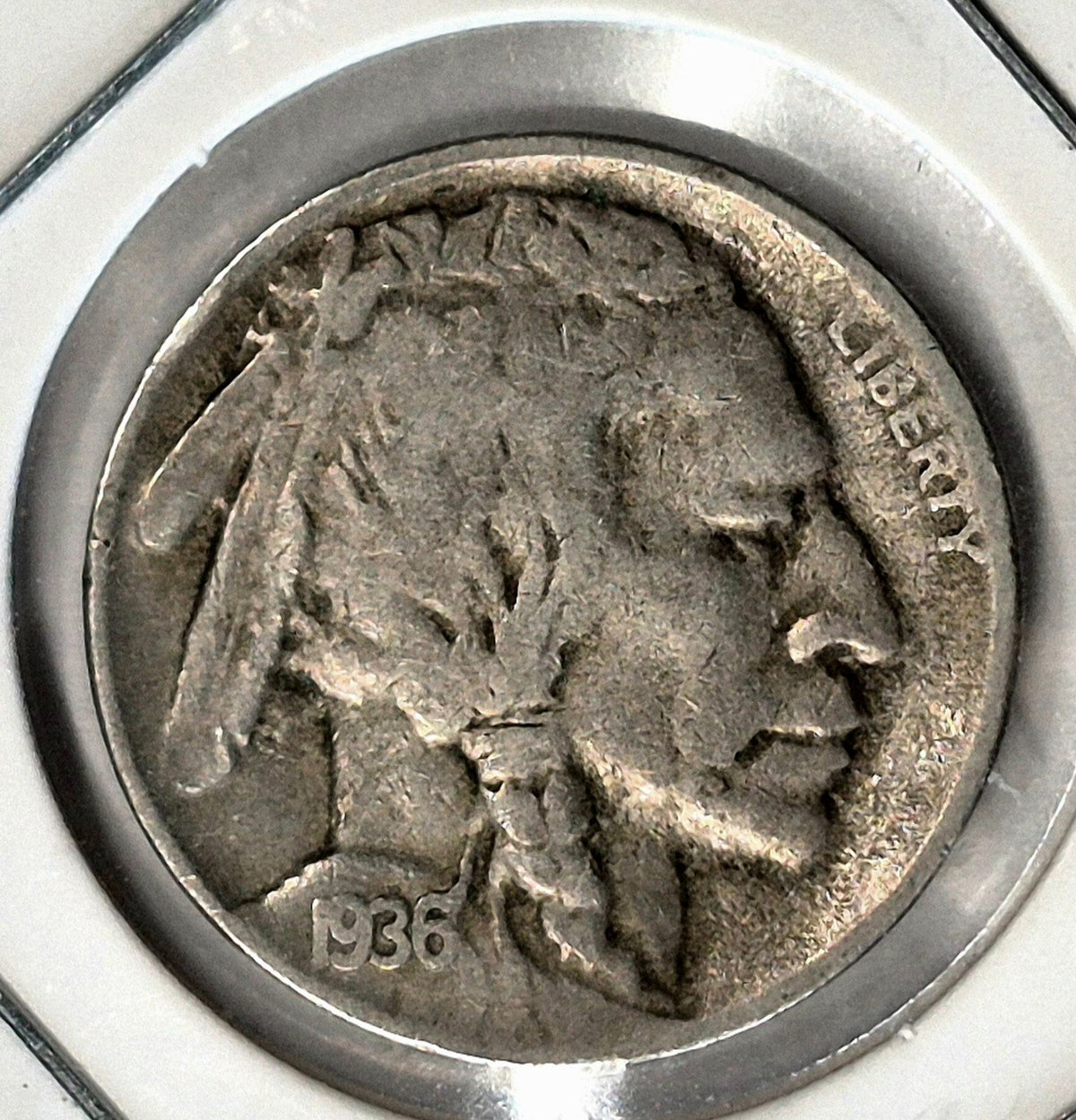 1936-D Buffalo Nickel Sharp VF-XF Features Partial Horn Earlier Date 5C