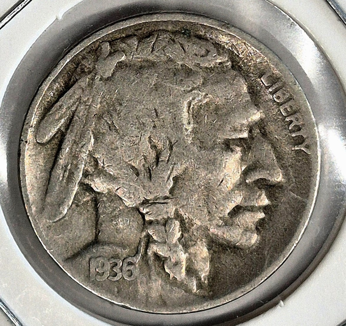 1936-D Buffalo Nickel Sharp VF-XF Features Partial Horn Earlier Date 5C
