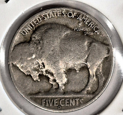 1936-D Buffalo Nickel Sharp VF-XF Features Partial Horn Earlier Date 5C