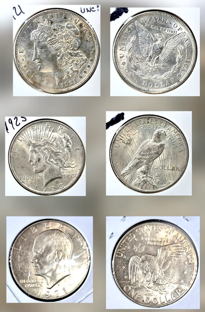 Lot of US Silver Coins & Currency, Examples of 150 Yrs of Avg Guy Pocket Silver