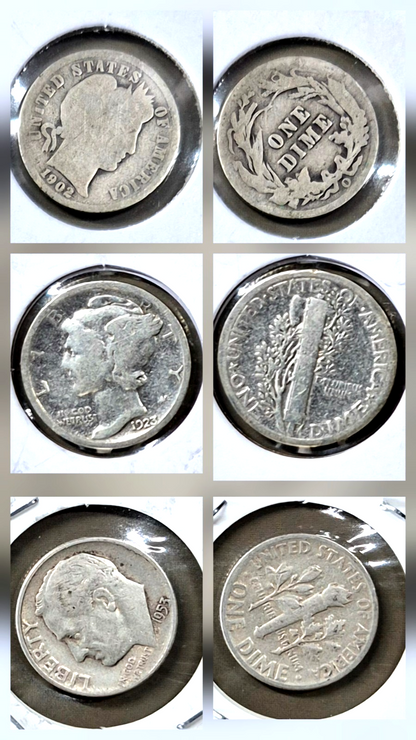 Lot of US Silver Coins & Currency, Examples of 150 Yrs of Avg Guy Pocket Silver