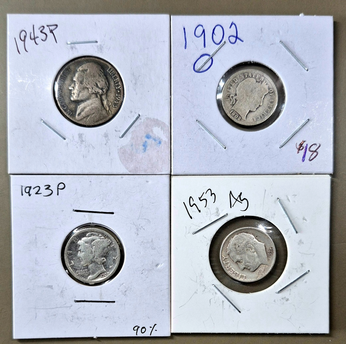 Lot of US Silver Coins & Currency, Examples of 150 Yrs of Avg Guy Pocket Silver