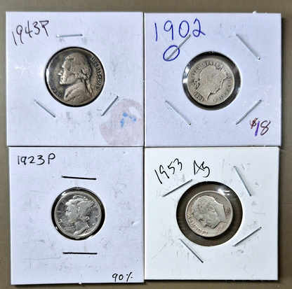 Lot of US Silver Coins & Currency, Examples of 150 Yrs of Avg Guy Pocket Silver