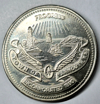 1983 Yarmouth Nova Scotia $1 Trade Dollar Token Dominion Textile 100 Yrs