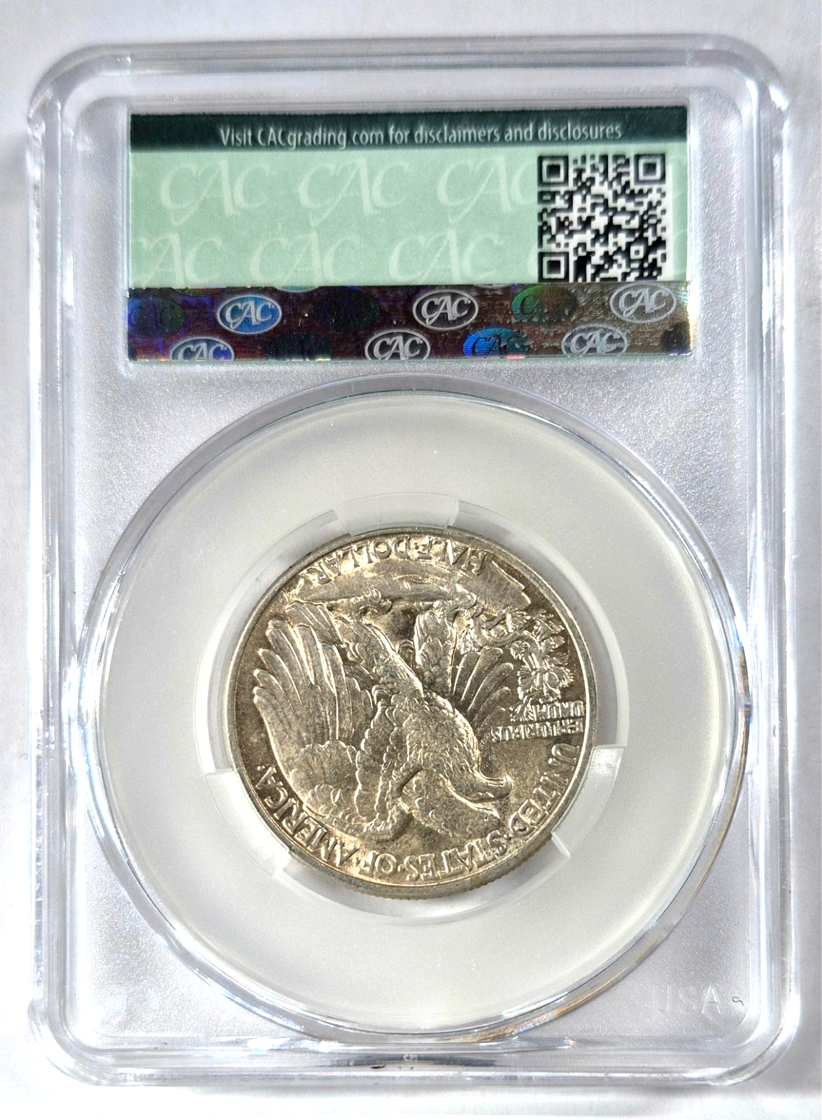 1945 50C WALKING LIBERTY SILVER HALF DOLLAR CACG CERTIFIED AU53 PHILADELPHIA