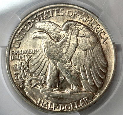 1945 50C WALKING LIBERTY SILVER HALF DOLLAR CACG CERTIFIED AU53 PHILADELPHIA
